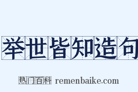 举世皆知造句是什么意思的图片